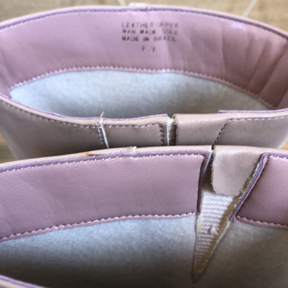 Women’s 3 inch Blush colored Leather Boots by Aldo - Picture 4 of 5